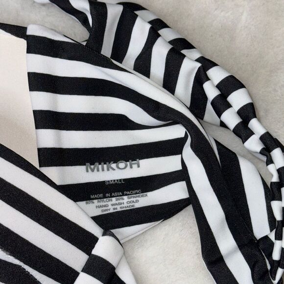 MIKOH Padded Bandeau High Neck Bikini Top Size Small - Picture 4 of 4